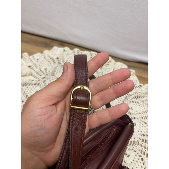 Etienne Aigner‎ Burgundy Leather Shoulder Bag Crossbody Vintage Handcrafted - Picture 5 of 7